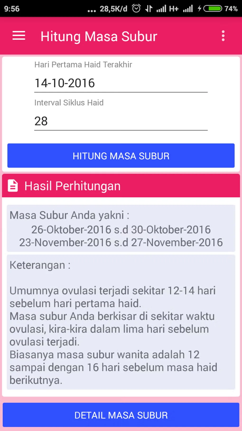cara menghitung masa subur