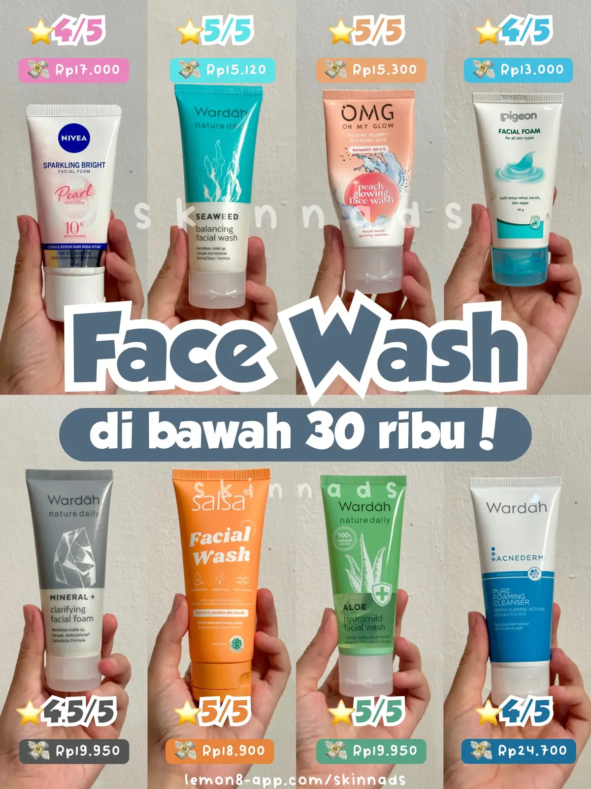 Tabel Perbandingan Kriteria Memilih Sabun Cuci Muka