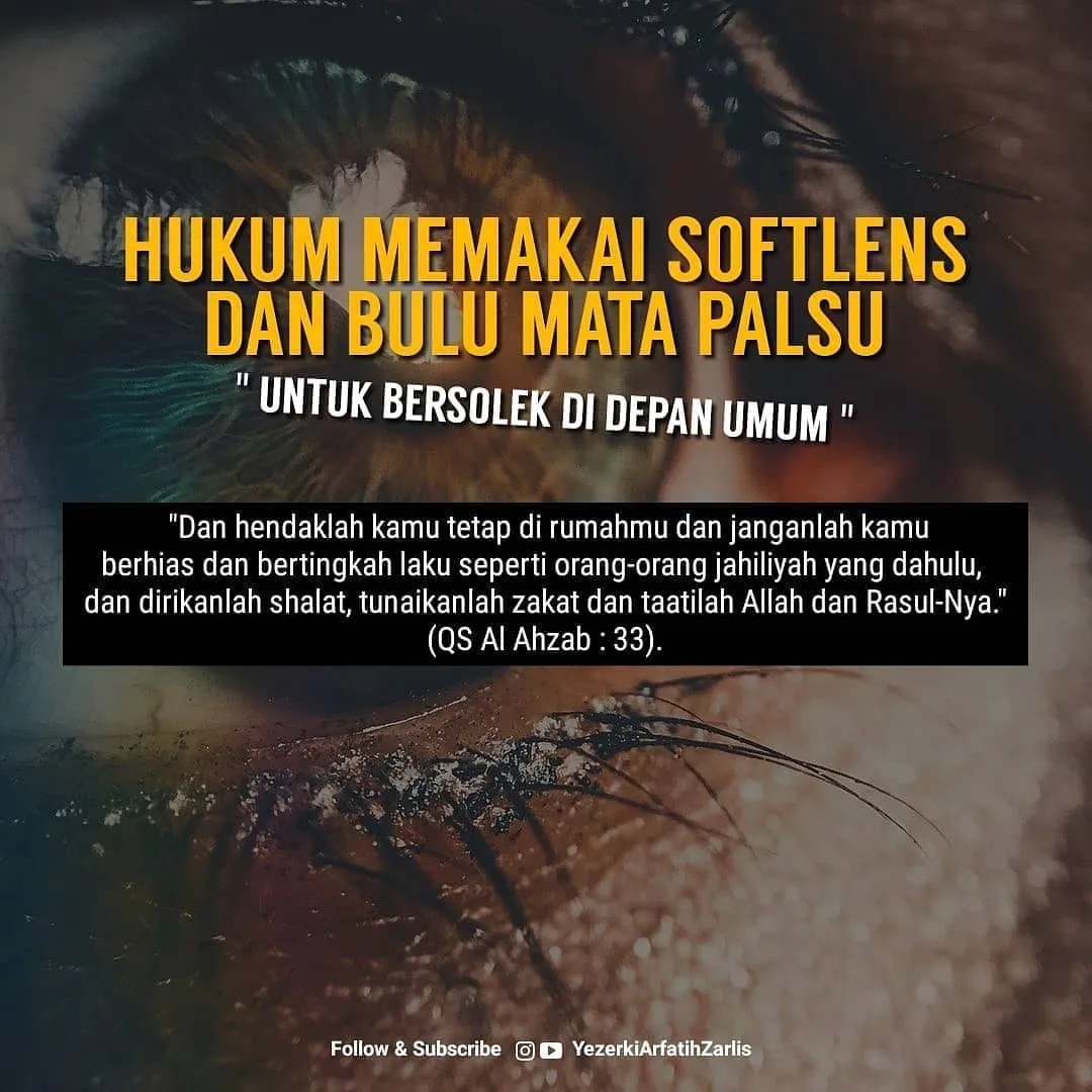 hukum softlens warna dalam islam: Prinsip Tabarruj dalam Al-Qur'an dan Kaitannya dengan Hukum