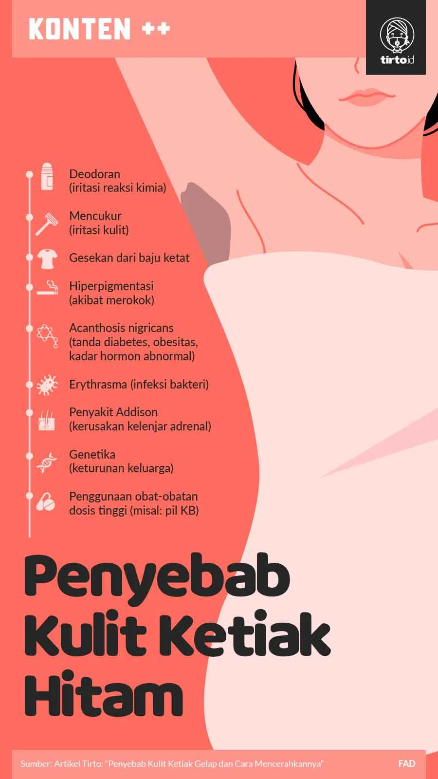 cara mencerahkan ketiak hitam
