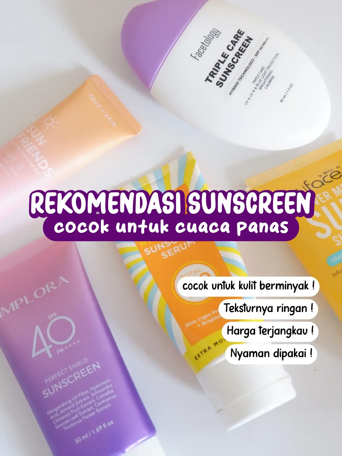 5 Sunscreen untuk Kulit Berminyak agar Bebas Kilap Seharian