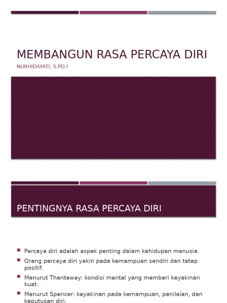 membangun rasa percaya diri muslimah