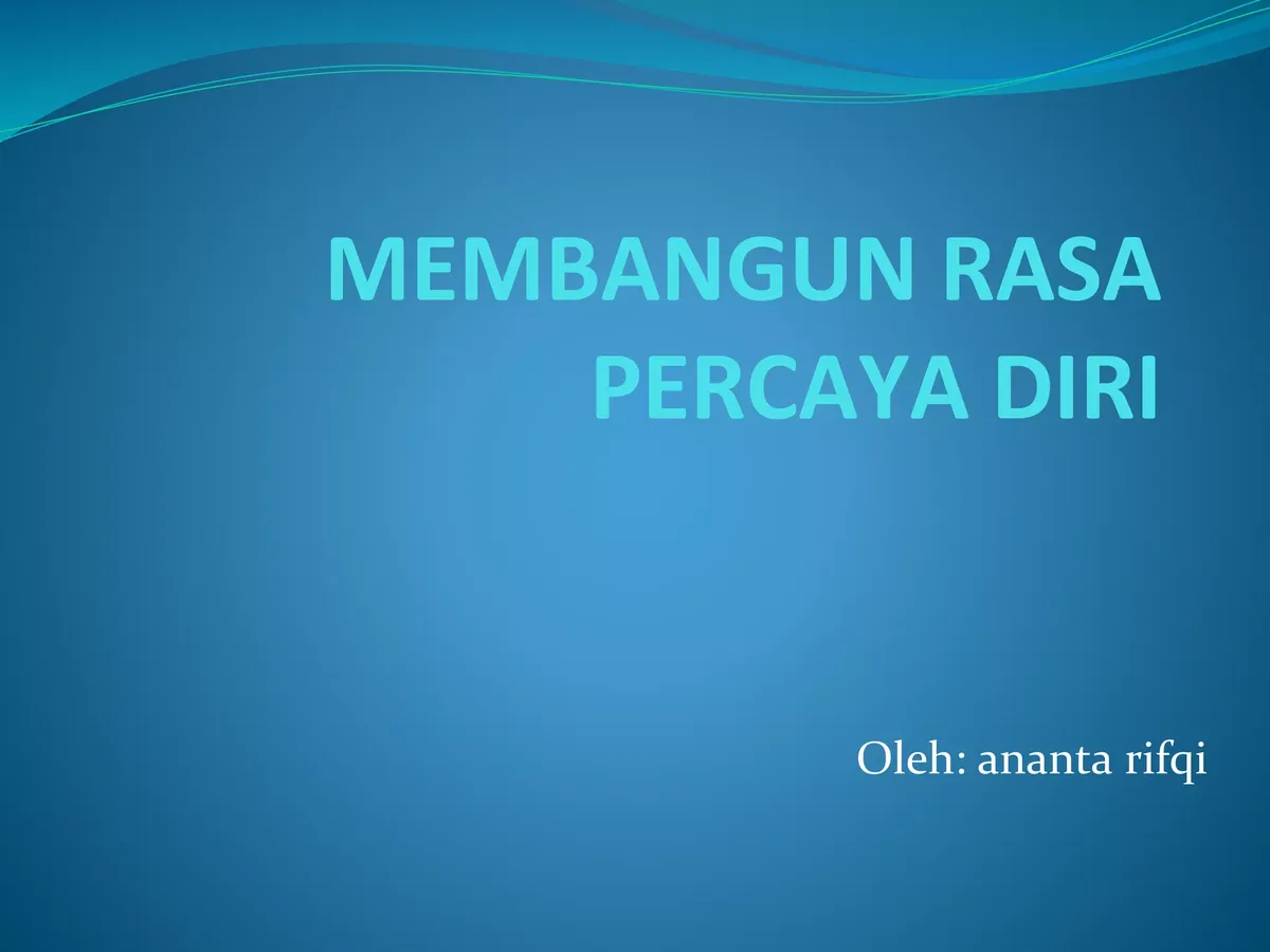 membangun rasa percaya diri muslimah
