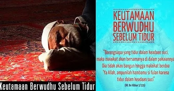 kebiasaan wudhu sebelum tidur