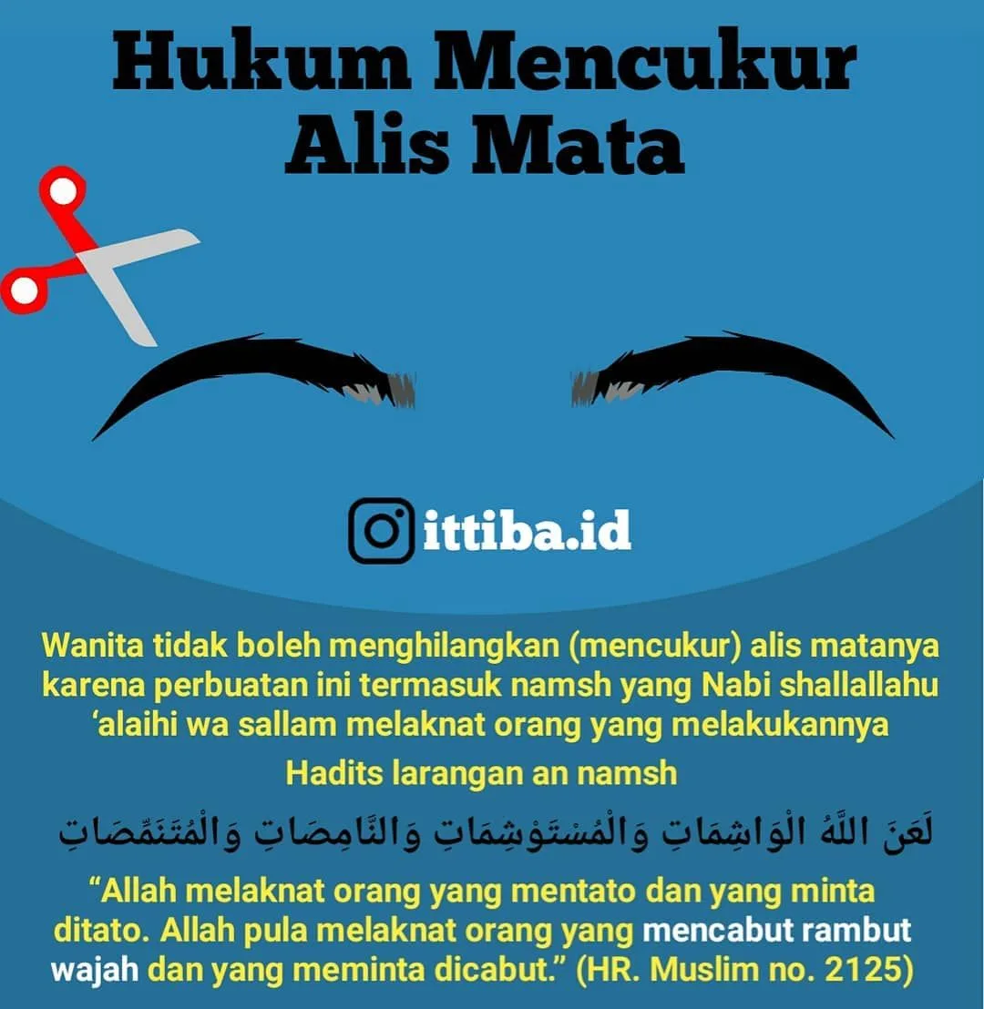 hukum mencabut alis dalam islam
