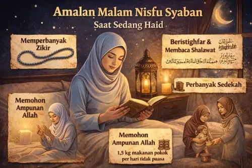 Tabel Ringkasan Tujuh Amalan Wanita saat Haid