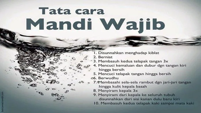 Ringkasan Tata Cara Mandi Wajib Setelah Haid untuk